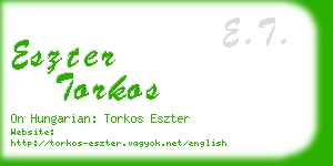 eszter torkos business card